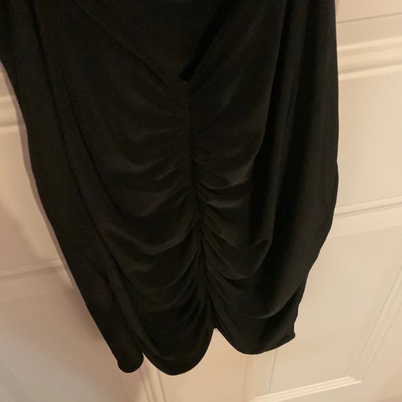 Black Cowl Neck Scoop Back Mini Dress - Picture 4 of 5